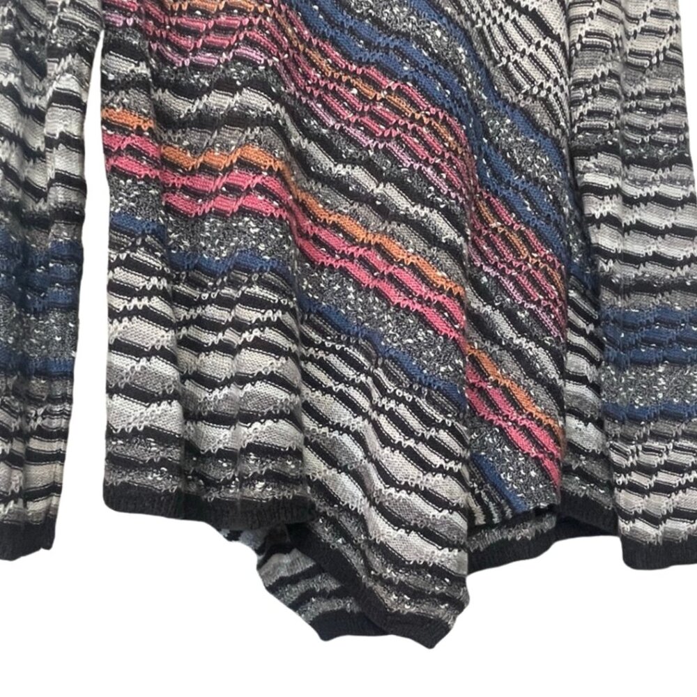 NIC+ZOE | Women's Casual Linen Blend Missoni Style Striped Sweater | SIze PM - Picture 4 of 12